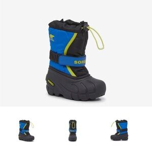Sorel Black and Blue Kids' Snow Boots